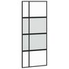 vidaXL Skyved&oslash;r svart 90x205 cm herdet glass og aluminium