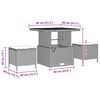 vidaXL Hage Spisegruppe Beige Poly rattan
