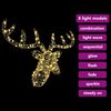 vidaXL Reinsdyr Trekke Slede med 140 LED Varmhvit 60 cm Rotting