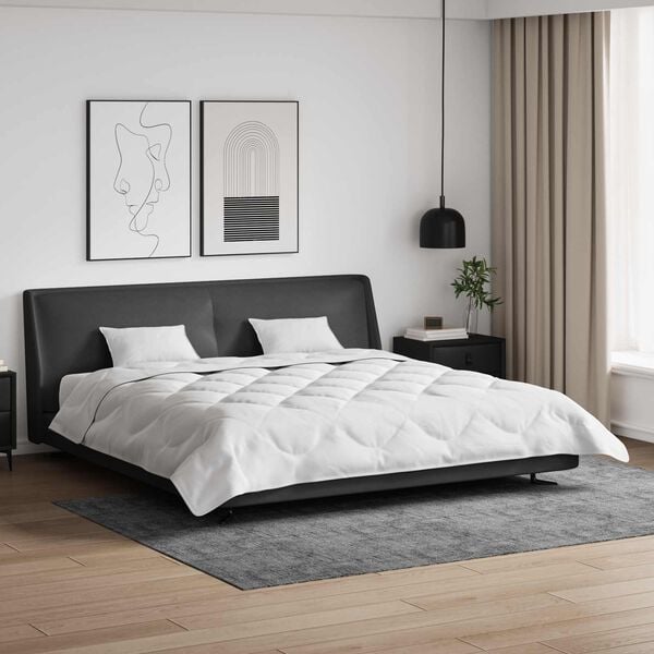 vidaXL Dyne med pute 3 pcs Hvit Mikrofiber