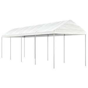vidaXL Paviljong med tak hvit 8,92x2,28x2,69 m polyetylen