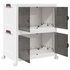 vidaXL Oppbevaringsboks stablebar med hjul 2-lags 75 L 64x40x76 cm