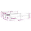 vidaXL Sengeramme med 2 skuffer honningbrun heltre furu 200x200 cm