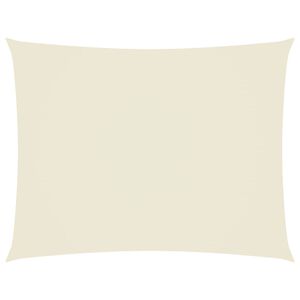 vidaXL Solseil oxfordstoff rektangul&aelig;r 4x6 m kremhvit