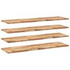 vidaXL Flytende hyller 4 stk 160x40x2 cm oljebehandlet heltre akasie