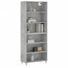 vidaXL Highboard betonggr&aring; 69,5x32,5x180 cm konstruert tre