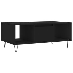 vidaXL Salongbord svart 90x50x36,5 cm konstruert tre