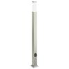 vidaXL Pullertlampe med stikkontakt 110 cm rustfritt st&aring;l IP44