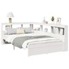 vidaXL Seng med bokhylle uten madrass hvit 90x190 cm heltre furu