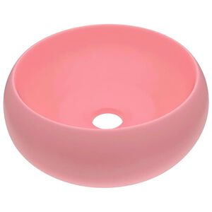vidaXL Luksuri&oslash;s servant rund matt rosa 40x15 cm keramisk