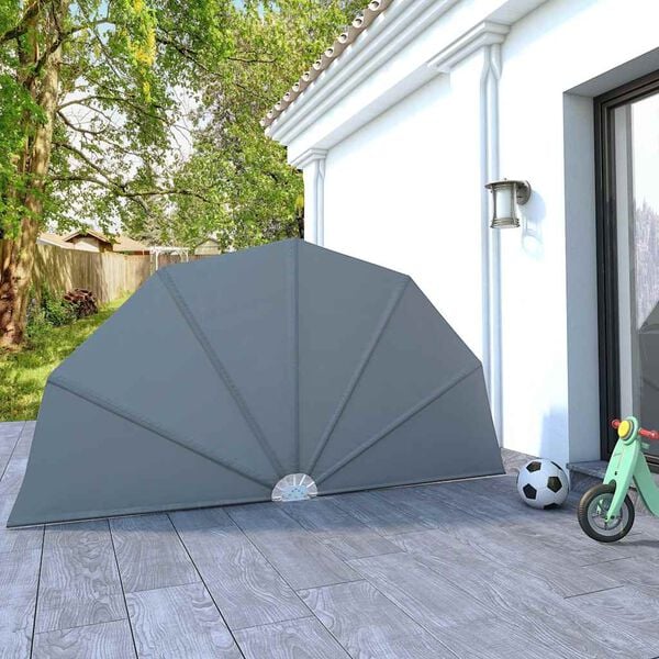 vidaXL Sammenleggbar sidemarkise for terrasse gr&aring; 160 cm