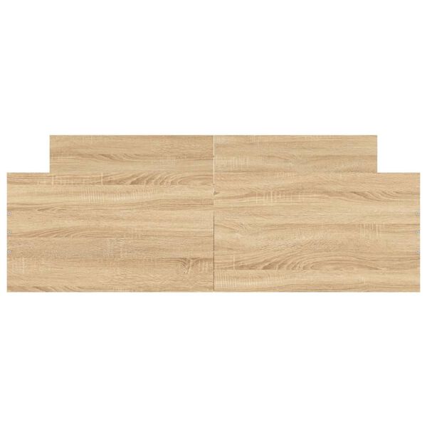 vidaXL Sengeramme med hode- og fotgavl sonoma eik 140x190 cm