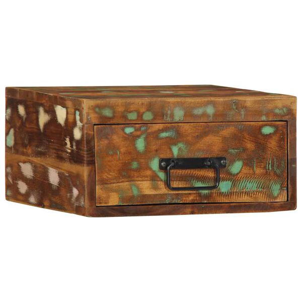 vidaXL Vegghengt nattbord gjenvunnet heltre