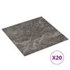 vidaXL Selvklebende gulvplanker 20 stk PVC 1,86 m² svart marmor