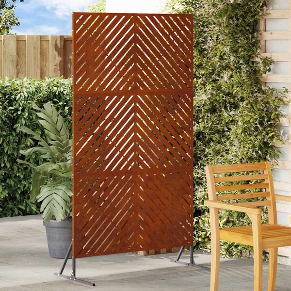 vidaXL Personvernsvegg Gr&aring; 100 x 50 x 180 cm St&aring;l