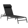 vidaXL Solstol 1-person Svart og Anthracite 197 x 54 x 86 cm St&aring;l