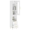 vidaXL Highboard hvit 34,5x34x180 cm konstruert tre