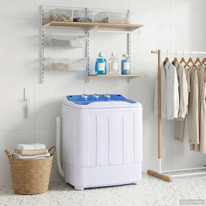 vidaXL Minivaskemaskin tvillingkar 5,6 kg