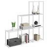 vidaXL Tubular Shelf med lagring Hvit 129 x 27 x 132 cm Aluminium
