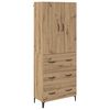 vidaXL H&oslash;yskap Artisan Eik 69,5 x 34 x 180 cm Konstruert tre