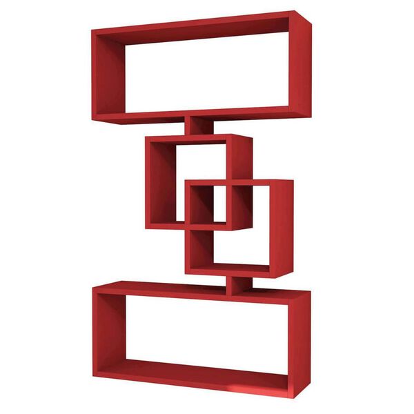 Homemania Vegghylle Harmony 70x22x117 cm r&oslash;d