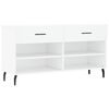 vidaXL Skobenk hvit 102x35x55 cm konstruert tre