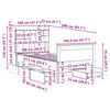 vidaXL Seng med bokhylle uten madrass 100x200 cm heltre furu
