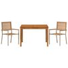 vidaXL Hage Spisegruppe 3 pcs Beige Poly rattan