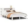 vidaXL Seng med bokhylle uten madrass hvit 150x200 cm heltre furu