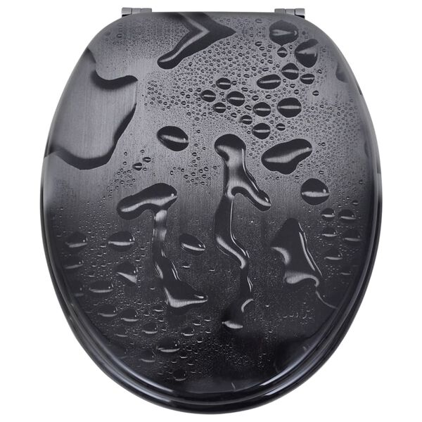 Toalettsete med MDF Lokk Vanndråpe Design