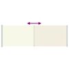 vidaXL Uttrekkbar sidemarkise 200x600 cm kremhvit