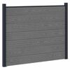 vidaXL Gjerdeplate WPC og Aluminium Gr&aring;