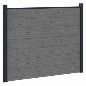 vidaXL Gjerdeplate WPC og Aluminium Gr&aring;