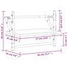 vidaXL Vegghyller med stenger 2 stk sonoma eik 40x25x30 cm
