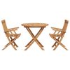 vidaXL Hage Spisegruppe 3 pcs Brun Heltre teak