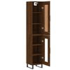 vidaXL Highboard brun eik 34,5x34x180 cm konstruert tre