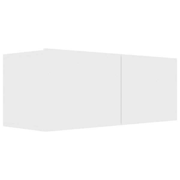 vidaXL TV-benksett 4 deler hvit konstruert tre