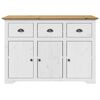 vidaXL Highboard BODO hvit og brun 115,5x43x200,5 cm cm heltre furu