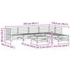 vidaXL Hage lounge sett 7 pcs VoksBrun Massiv furu