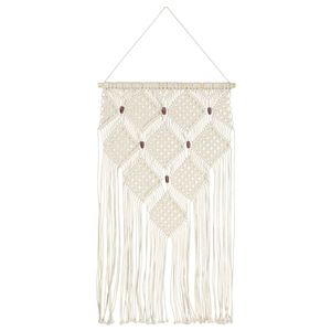 vidaXL Makram&eacute; vegghenger 40x80 cm bomull