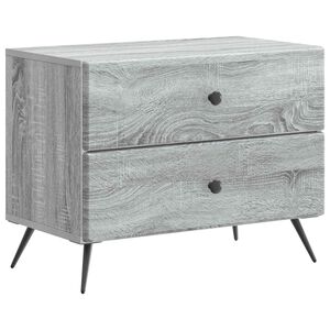 vidaXL Nattbordskap Gr&aring; sonoma 62 x 34,5 x 47,5 cm Konstruert tre