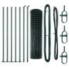 vidaXL Gjerde med stolpe grønn 0,8 x 10 m Stål og PVC