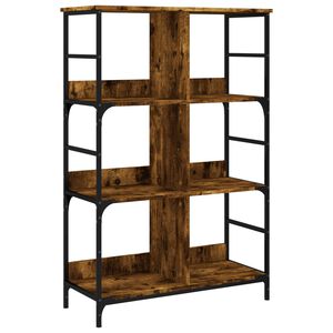 vidaXL Bokhylle r&oslash;kt eik 78,5x33x117,5 cm konstruert tre