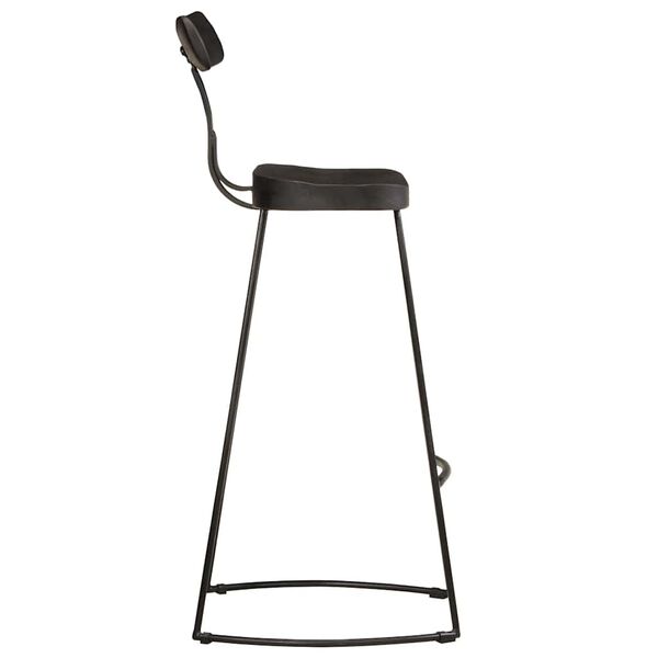 vidaXL Barkrakker 2 stk svart 49x43x103 cm heltre mango