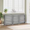 vidaXL Radiatordeksel gr&aring; sonoma 205x21,5x83,5 cm konstruert tre