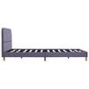 vidaXL Sengeramme uten Madrass Lysegrå Stoff 135x190 cm