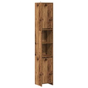 vidaXL Baderomsskap gammelt tre 30x30x183,5 cm konstruert tre