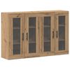 vidaXL Vegghengte skap 2 pcs Artisan eik og svart 69,5 x 34 x 90 cm