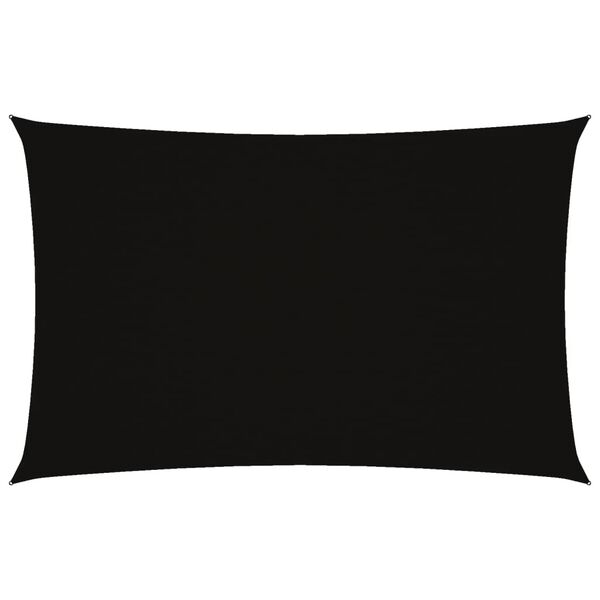 vidaXL Solseil oxfordstoff rektangulær 4x7 m svart