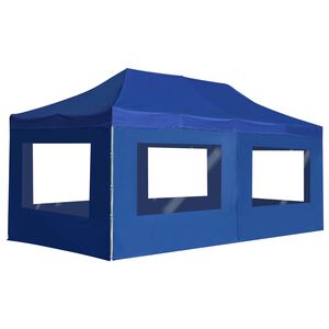 vidaXL Profesjonelt foldbart festtelt vegger aluminium 6x3 m bl&aring;